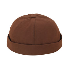 Solid Brimless Cap Skull Hat