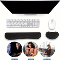 Ergonomic Mouse Pad Keyboard Tray Wristrest Comfortable Memory Foam Mouse Pad