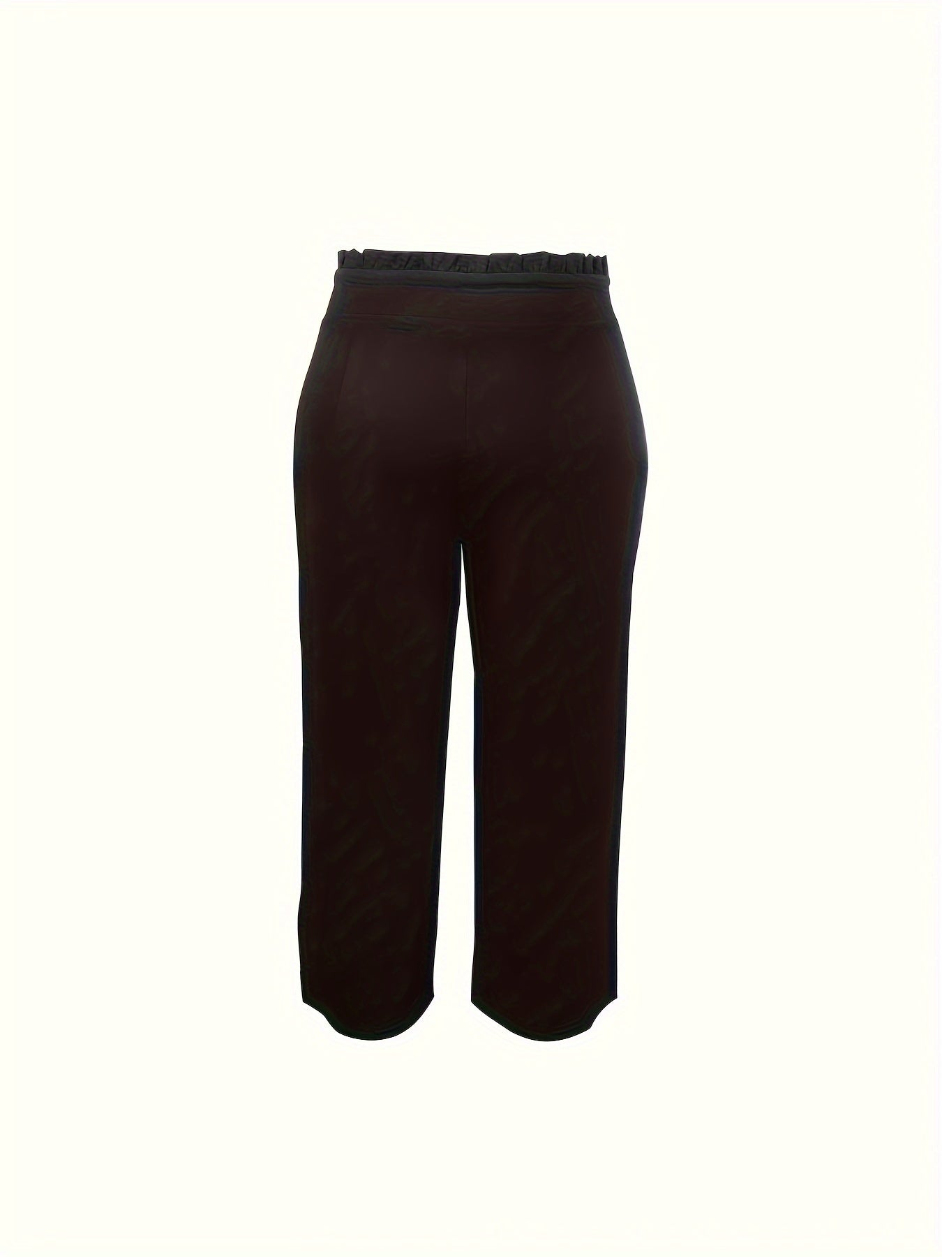 Wide Leg Loose Trousers with Buckle Detail