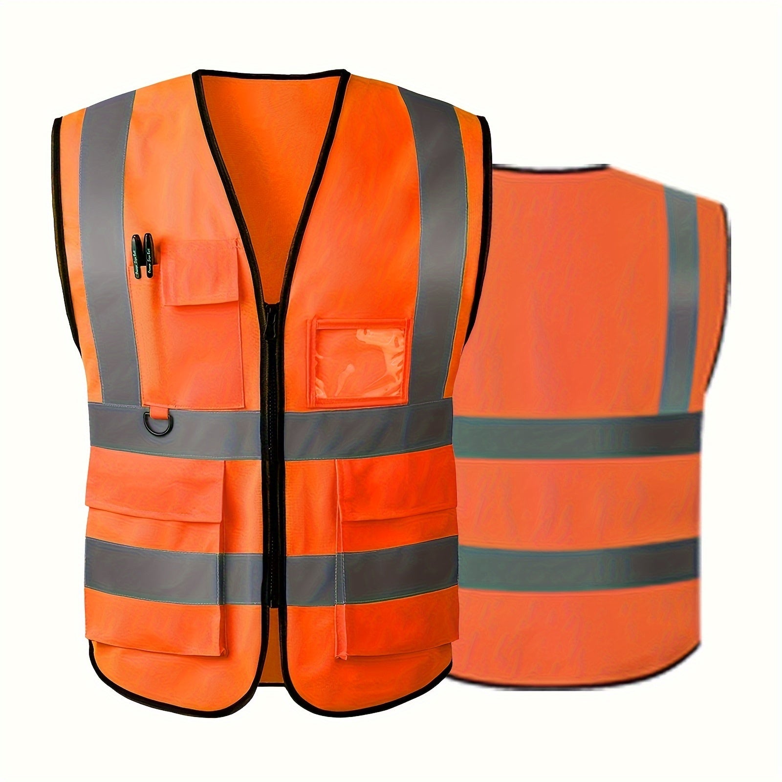 Reflective Safety Vests With Pockets And Zippers