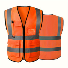 Reflective Safety Vests With Pockets And Zippers