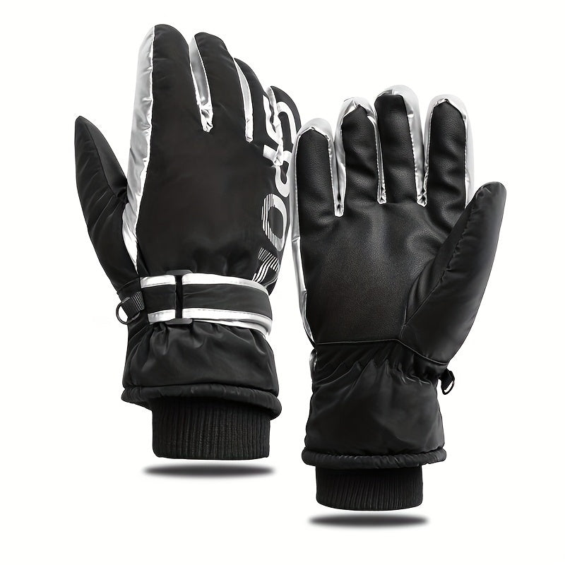 Thickened Windproof Gloves for Cycling & Skiing, Waterproof & Warm