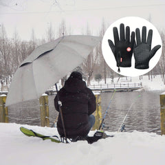 Winter Warm Fishing Gloves Windproof Waterproof Touch Screen Cycling Gloves