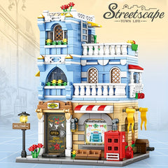 1003pcs Hotel Street Scene Building Blocks Set Creative DIY Educational Toy