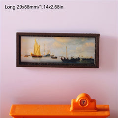 Dollhouse Mini Painting Model Living Room Scene DIY Furniture Model