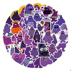 60pcs Grimace Ghost Face Vinyl Stickers for Water Bottles Laptop