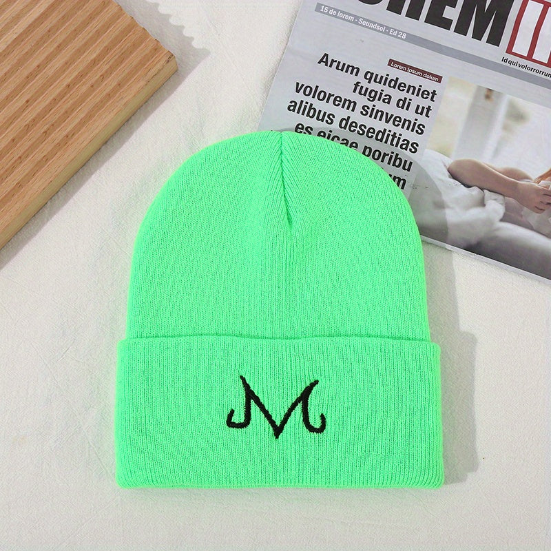 Embroidery Knitted Hat Men Women Cycling Ski Cap
