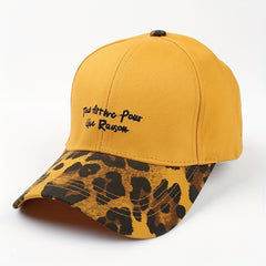 Leopard Embroidered Baseball Cap for Outdoor