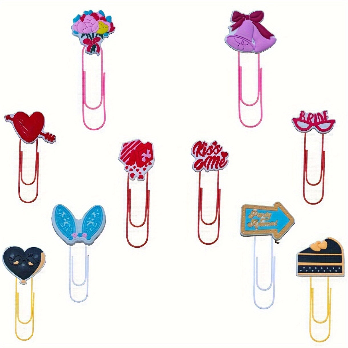 Colorful Cartoon Paper Clips Office Supplies Desk Stationery Bookmark Pliers
