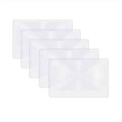 5-Pack Credit Card Magnifiers 3X Portable Pocket Magnifying Glass