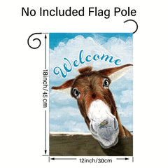 Funny Animal Donkey Garden Flag Farmhouse Decor