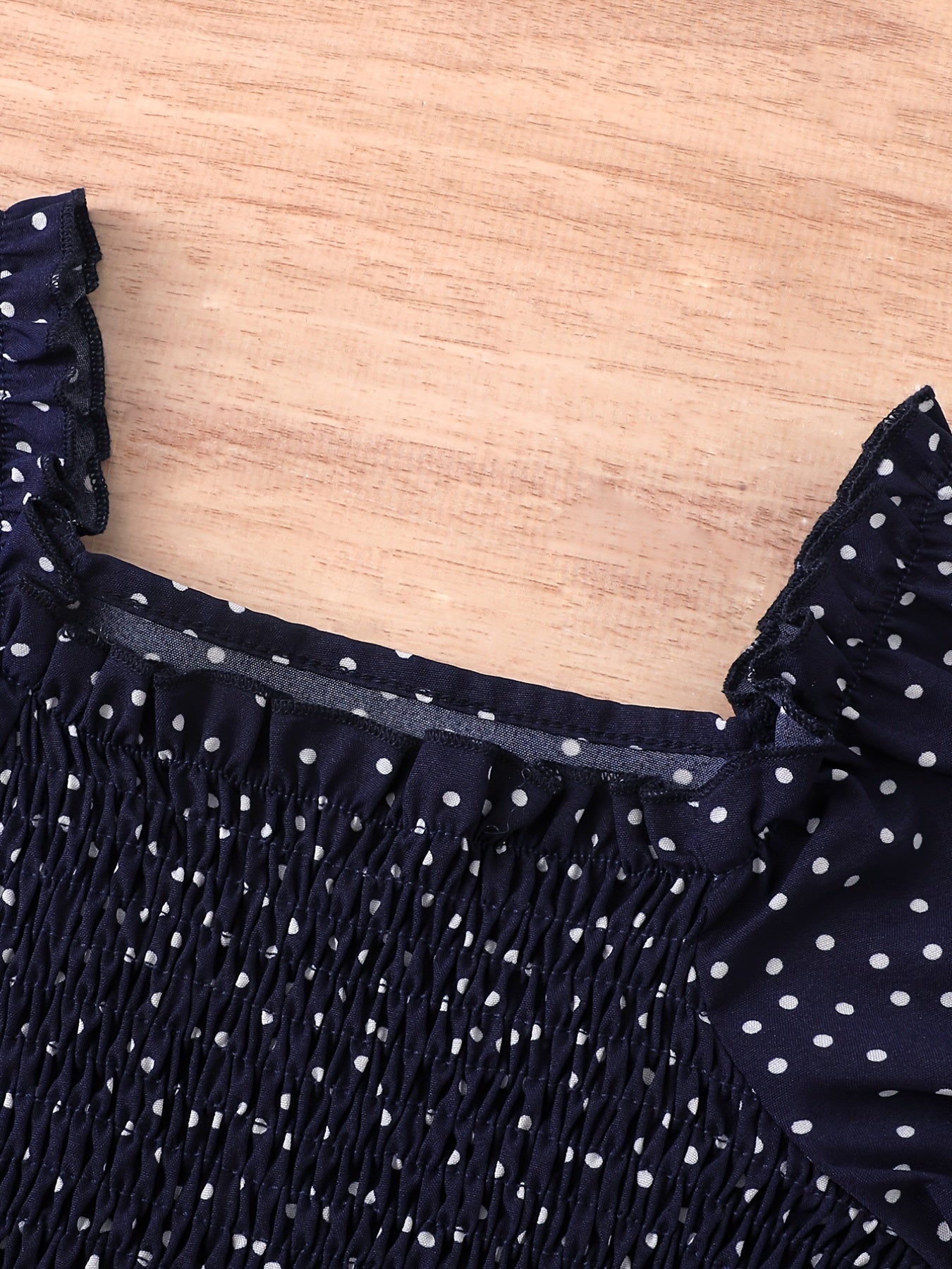 Girls Polka Dot Puff Sleeve Jumpsuit