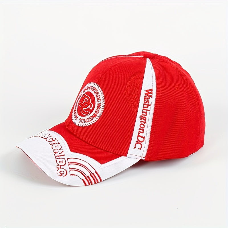 Unisex Sunshade Adjustable Baseball Cap With Letter Embroidered
