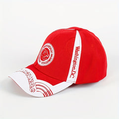 Unisex Sunshade Adjustable Baseball Cap With Letter Embroidered