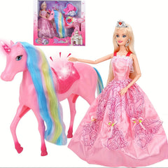 Unicorn Princess Doll Set Unicorn Toy Horse Toy With Rainbow Mane And Tail
