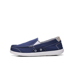 Men's Canvas Loafer Shoes Lightweight Slip On Casual Shoes