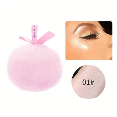 Peach Glitter Highlighting Puff for Face and Body