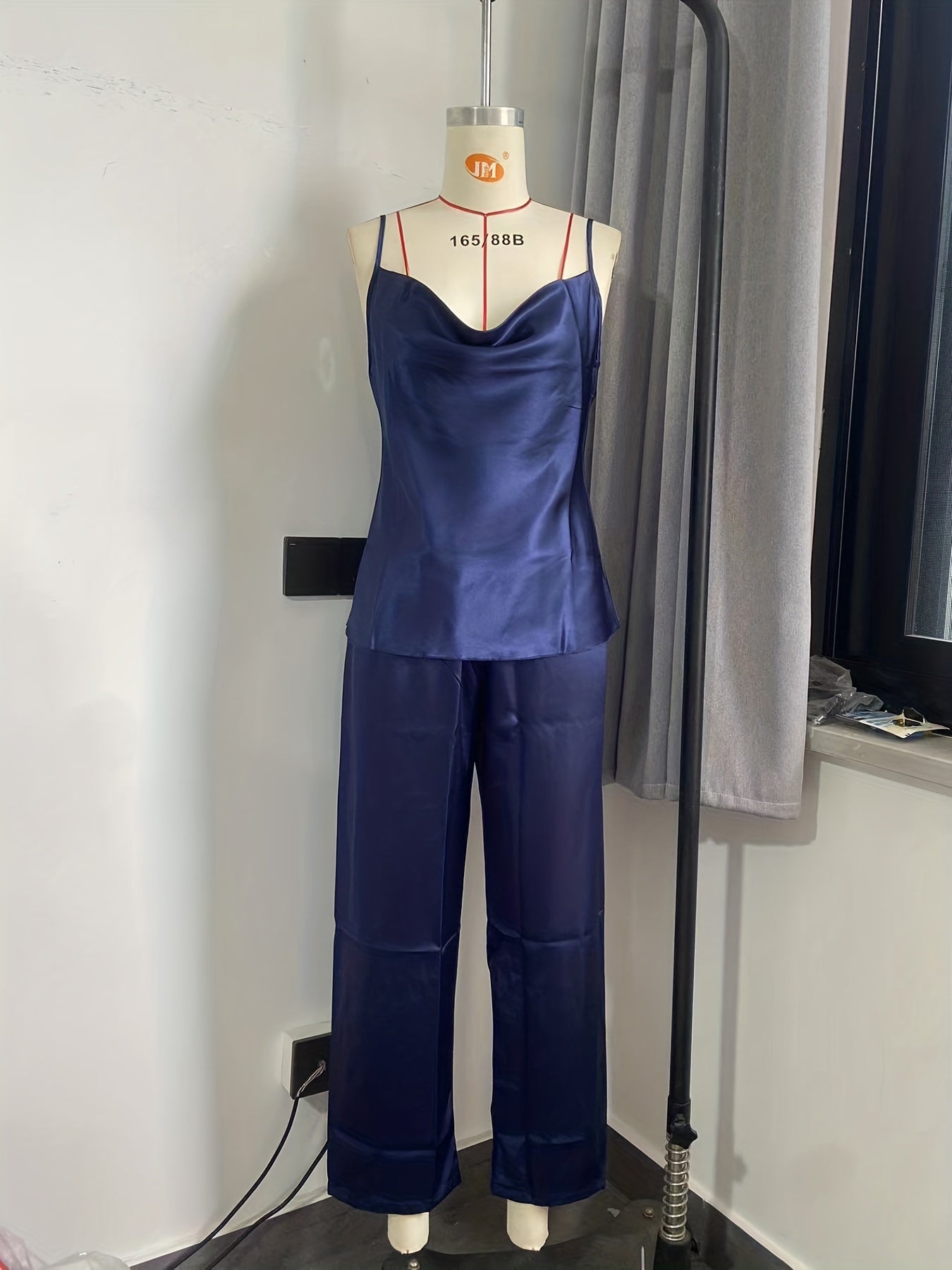 Satin Pajama Set with Cami Top & Pants