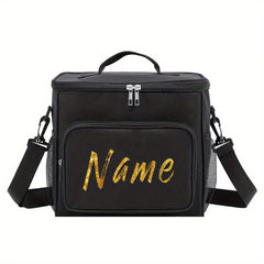 Customizable Thermal Cooler Tote Bag Canvas Insulated Lunch Bag