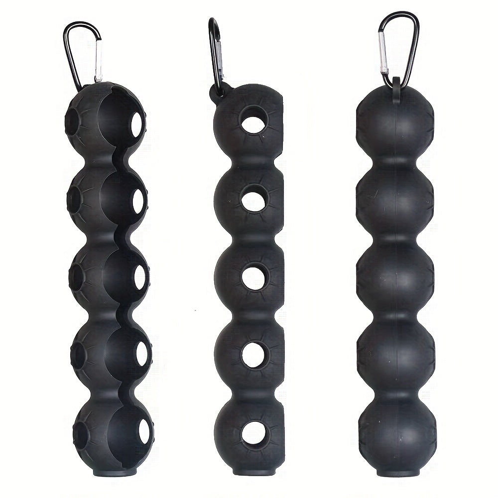 5-Ball Silicone Golf Ball Holder with Secure Buckle