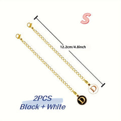 2pcs Initial Letter Cup Handle Charm Decorative Pendant Accessories