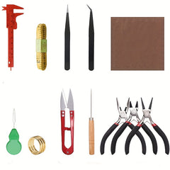 Jewelry Making Tool Bag with Pliers, Caliper, Tweezers