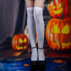 Halloween Spider Web Print Socks Punk Over The Knee Stockings