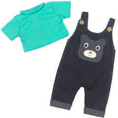 Green Doll Outfit Set for 43 Reborn Vinyl Dolls Hoodie & Pants