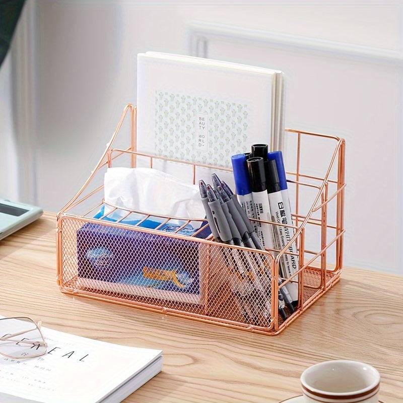 Vintage Iron Office Supplies Storage Box File Storage Rack Desktop Stationery
