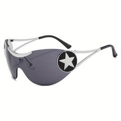 Y2K Pentagram Pattern Sunglasses UV Protection