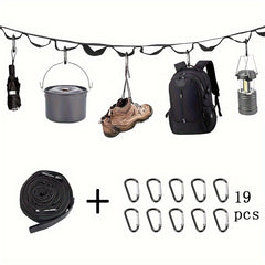 Tent Storage Strap & Clothesline for Camping