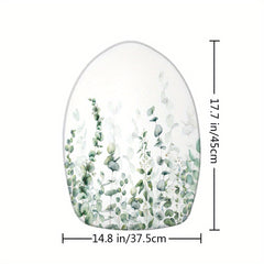 Watercolor Plant Shower Curtain Set Bathroom Decor 12 Hooks