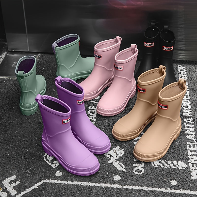Waterproof Non-slip Rain Boots Comfortable Medium Tube Women's Footwear