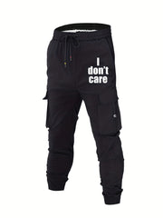 Men's Drawstring Cargo Joggers Outdoor Pants