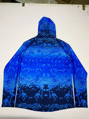 Men's Gradient Hoodie With Mask Sun Protection Shirt