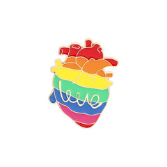 LGBT Rainbow Love Brooch for Men