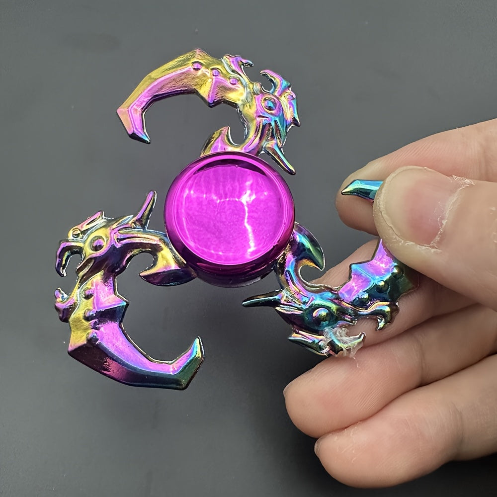 Colorful Zinc Alloy Fidget Spinner - Durable Hand Toy for Boredom