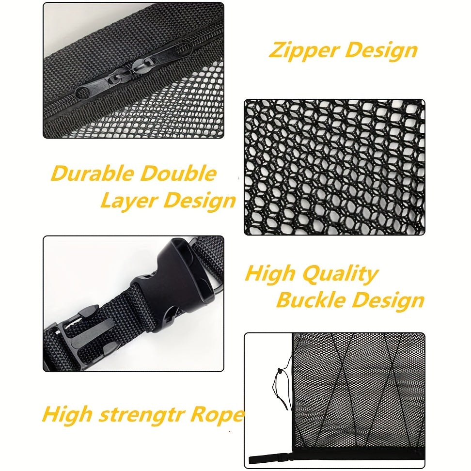 Car Ceiling Cargo Mesh Bag Long Distance Camping SUV Storage Bag Tent Quilt