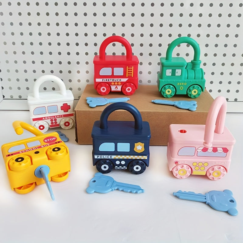 Train Puzzle Toy Set Educational Interactive Unlocking Toy for Kids