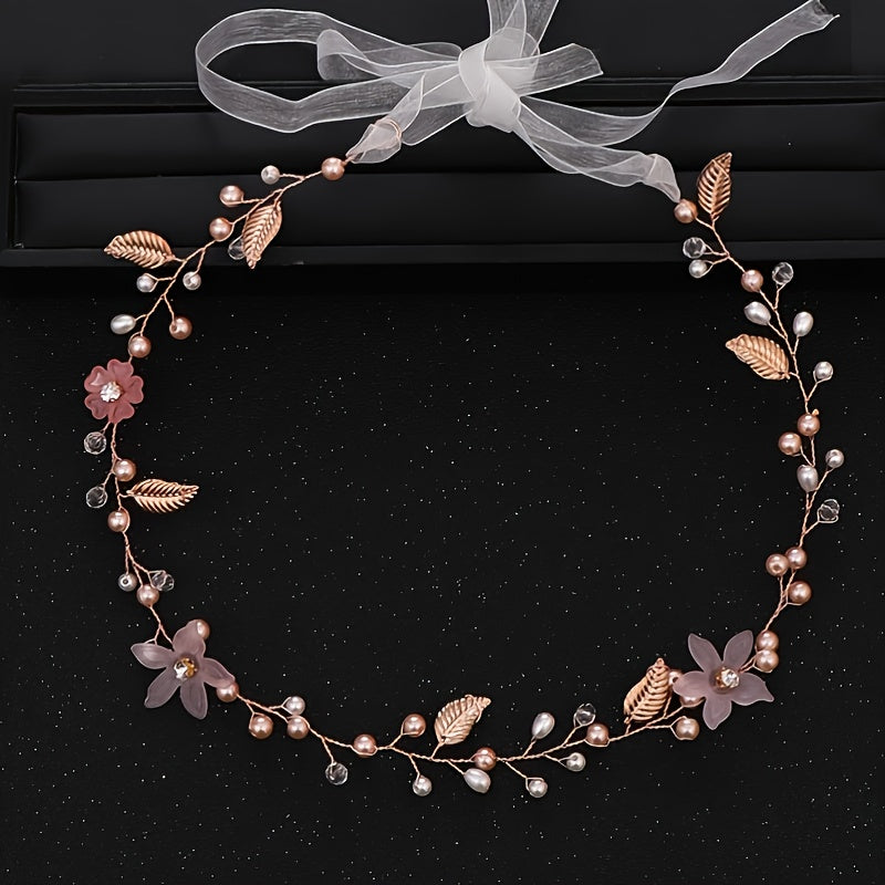 Opal Crystal Hair Vine Bridal Headpiece
