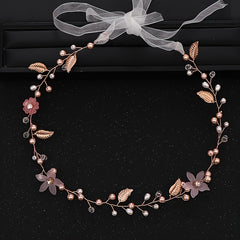 Opal Crystal Hair Vine Bridal Headpiece