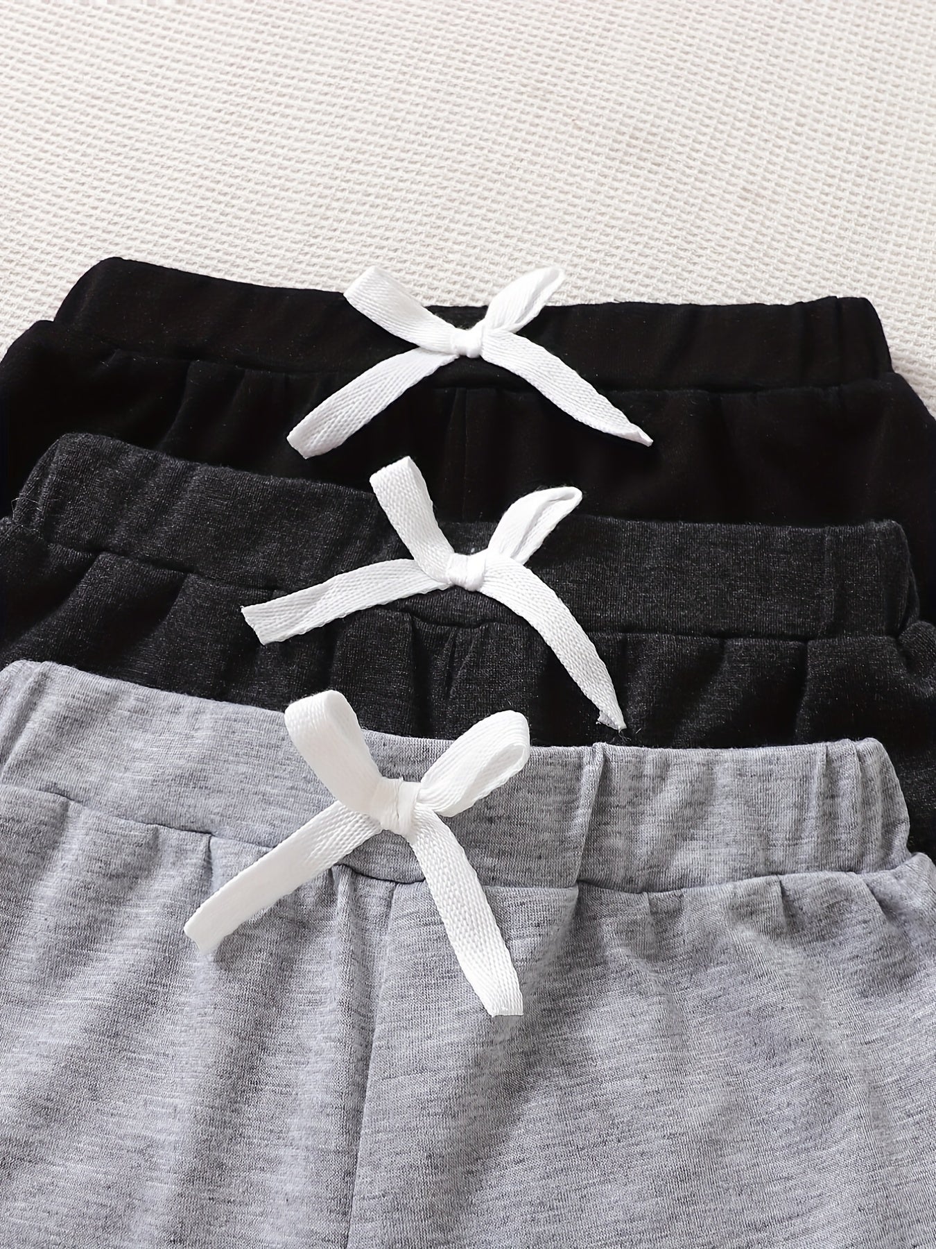 Cute 3 Piece Outfit Set for Toddlers - Bow Shorts and Comfy Clothes
