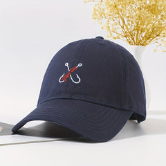 Letter Hook Embroidery Baseball Cap Unisex Golf Sun Hat Adjustable Dad Hats