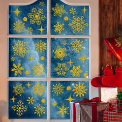 Christmas Snow Window Stickers Double Side Visual Decoration