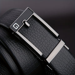 Men's Automatic Buckle Leather Belt Casual Pants Belt