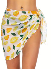 Graphic Print Sarong Skirts for Beach Wear