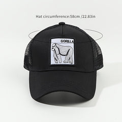 Animal Patch Embroidery Baseball Cap Lightweight & Adjustable Trucker Cap