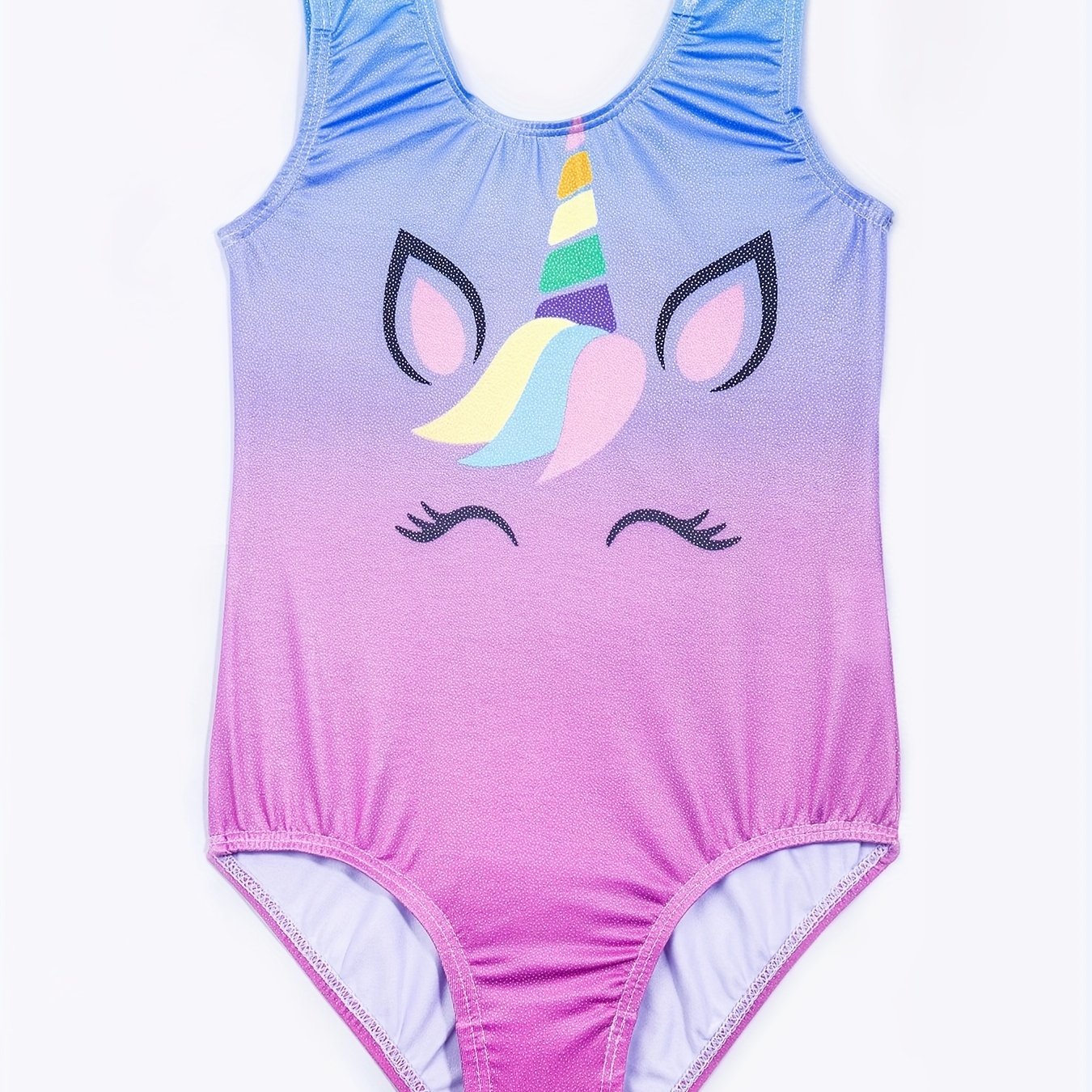 Pony Print Sleeveless Kids Gymnastics Bodysuit