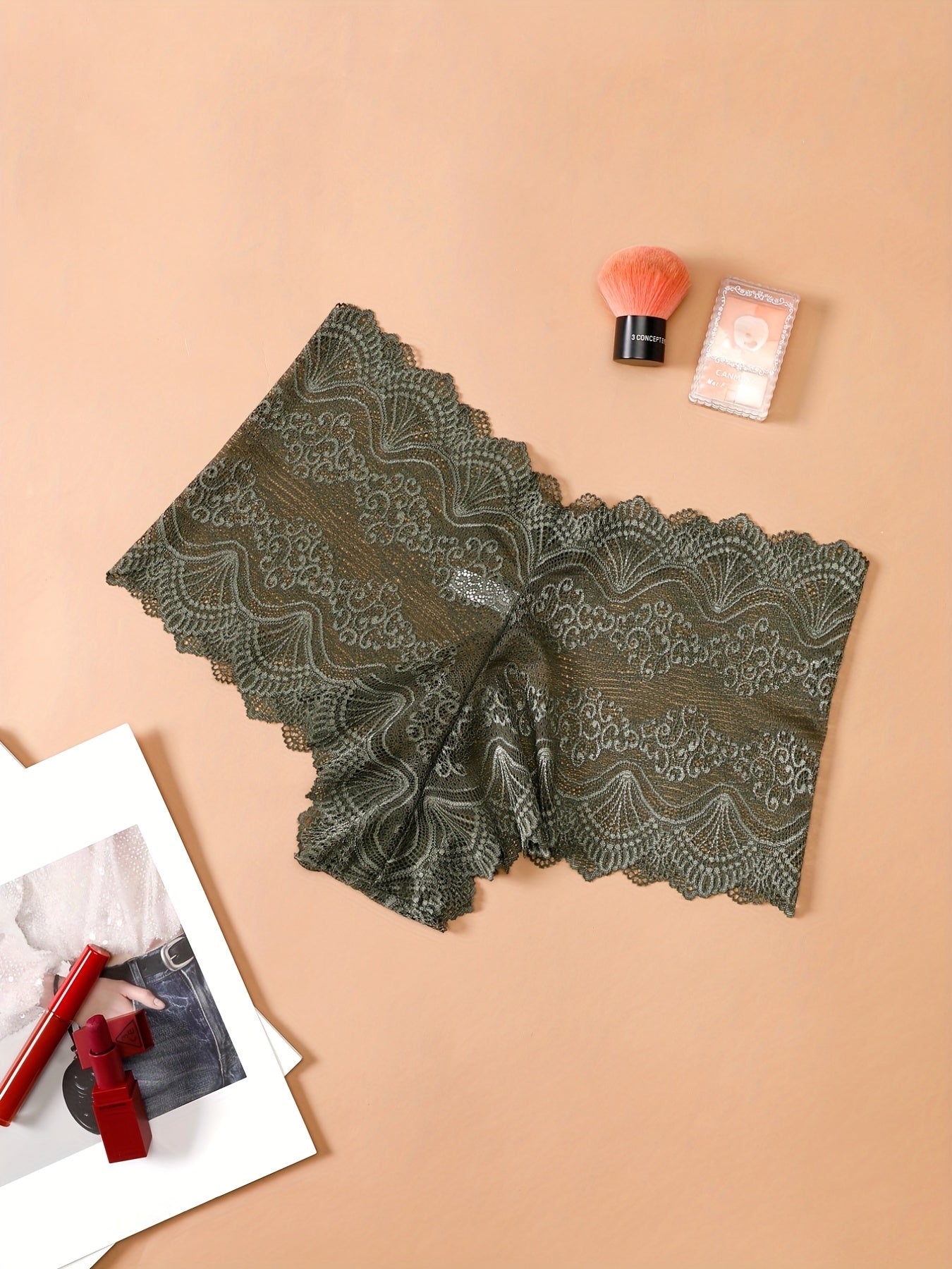 4 Pack Plus Size Lace Boyshorts Set High Waisted Floral Panties