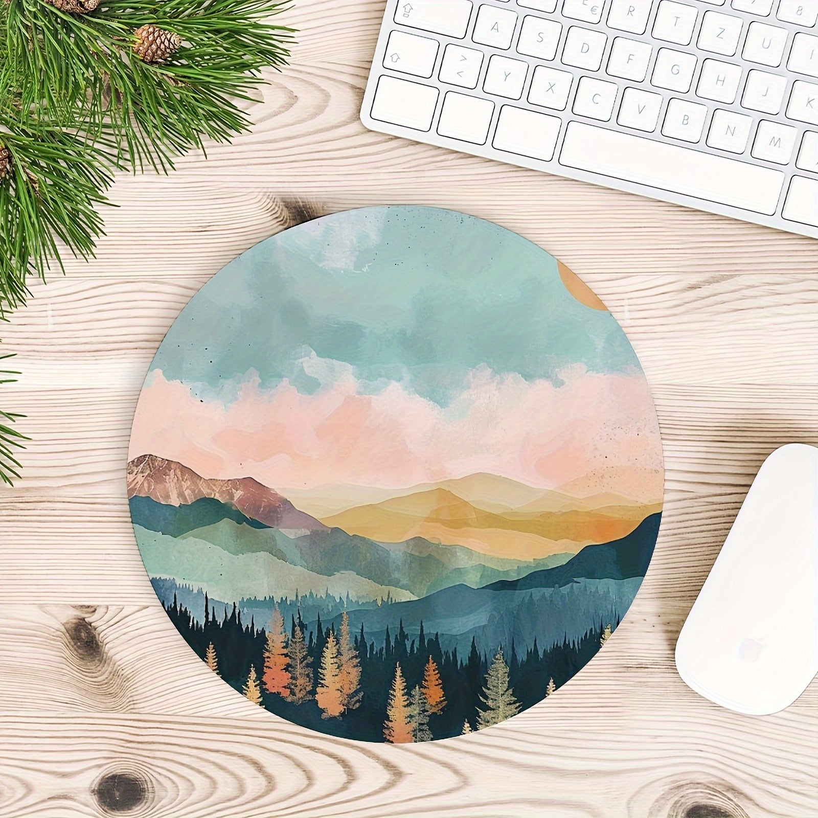 Abstract Landscape Mouse Pad Square Mouse Mat Waterproof Mousepad
